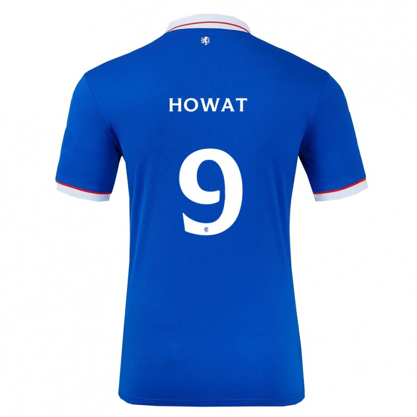 Danxen Homme Maillot Kirsty Howat #9 Bleu Blanc Tenues Domicile 2025/26 T-Shirt
