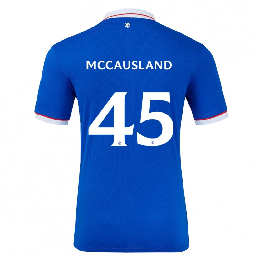 Danxen Homme Maillot Ross Mccausland #45 Bleu Blanc Tenues Domicile 2025/26 T-Shirt