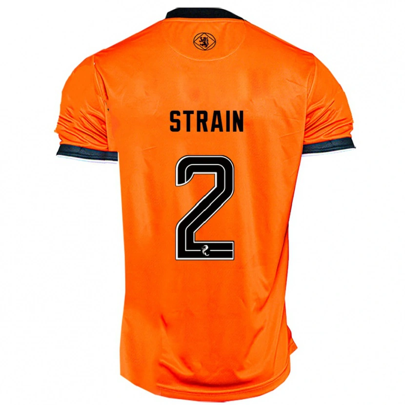 Danxen Homme Maillot Ryan Strain #2 Orange Noir Tenues Domicile 2025/26 T-Shirt