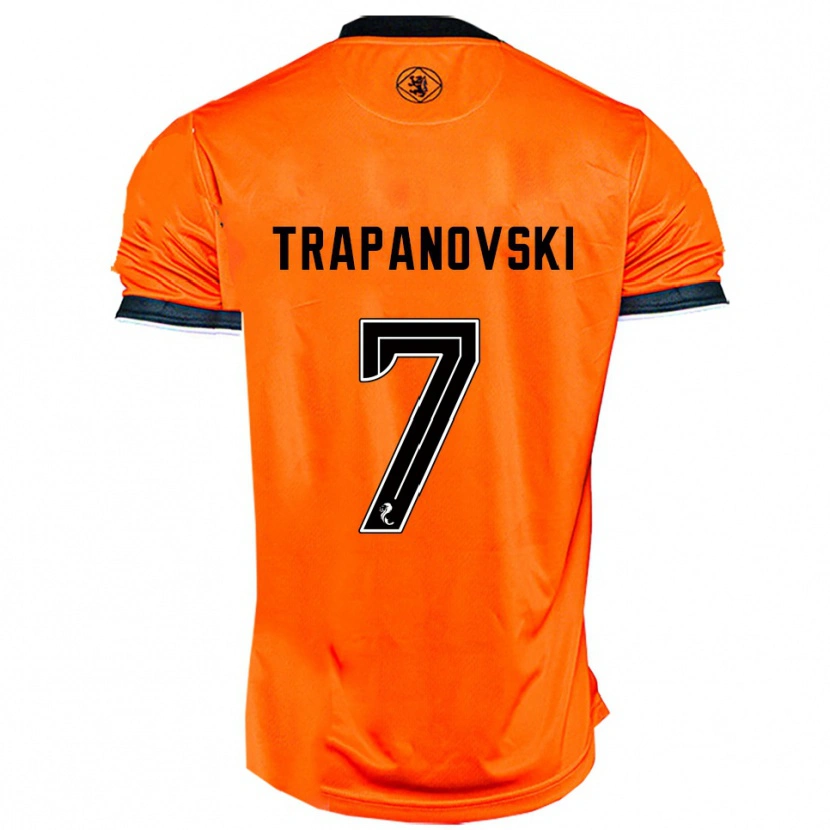 Danxen Homme Maillot Kristijan Trapanovski #7 Orange Noir Tenues Domicile 2025/26 T-Shirt
