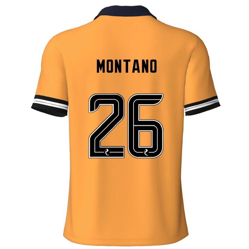 Danxen Homme Maillot Cristian Montano #26 Jaune Noir Tenues Domicile 2025/26 T-Shirt