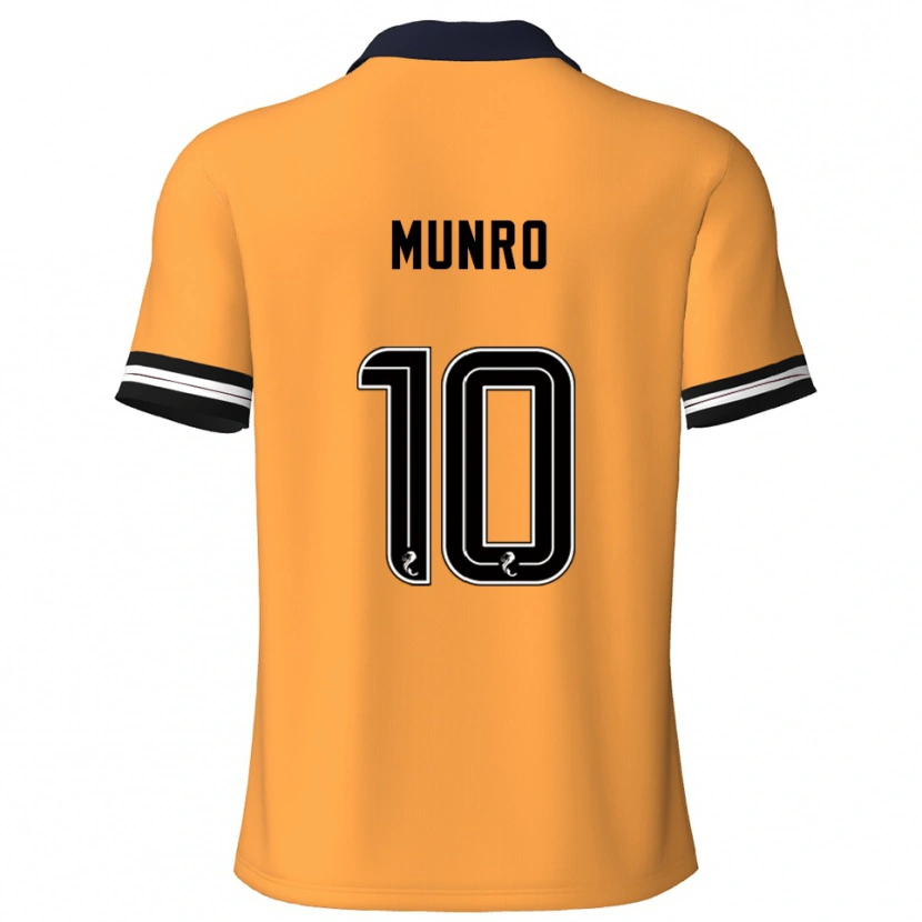 Danxen Homme Maillot Vhairi Munro #10 Jaune Noir Tenues Domicile 2025/26 T-Shirt