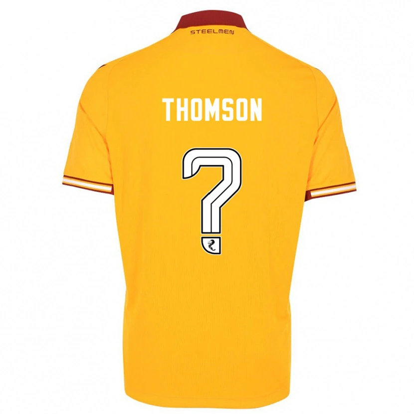 Danxen Homme Maillot Aaron Thomson #0 Jaune Bordeaux Tenues Domicile 2025/26 T-Shirt