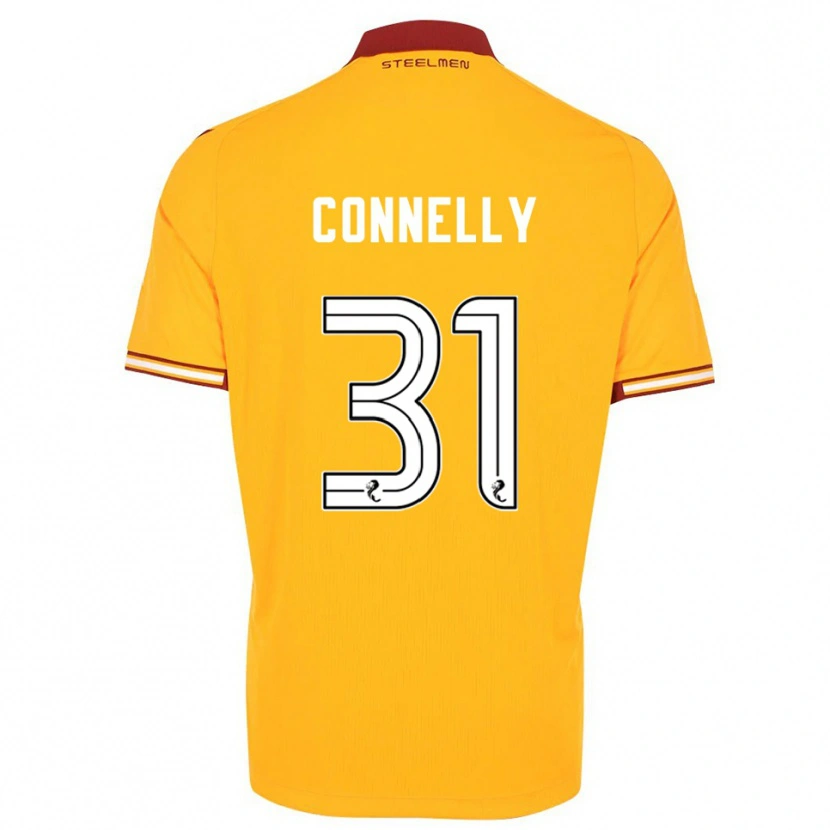 Danxen Homme Maillot Matty Connelly #31 Jaune Bordeaux Tenues Domicile 2025/26 T-Shirt