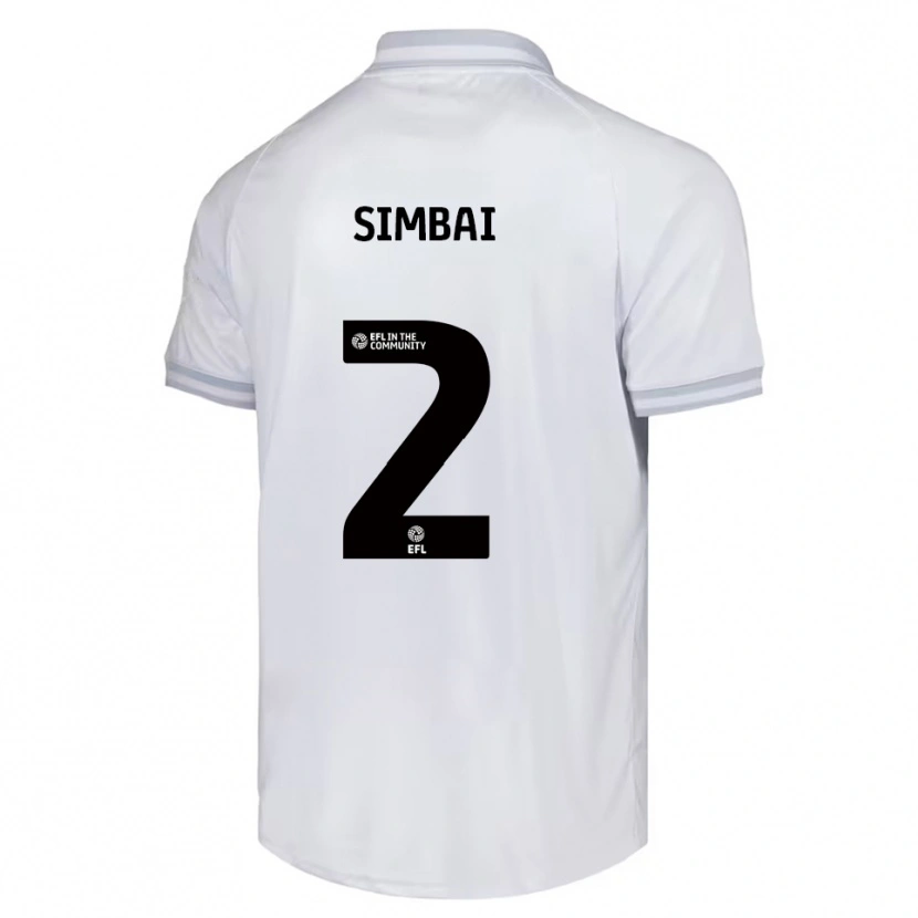 Danxen Homme Maillot Kingston Simbai #2 Blanc Gris Noir Tenues Extérieur 2025/26 T-Shirt