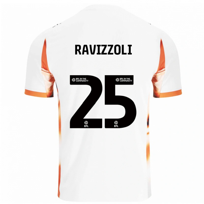 Danxen Homme Maillot Franco Ravizzoli #25 Blanc Orange Noir Tenues Extérieur 2025/26 T-Shirt