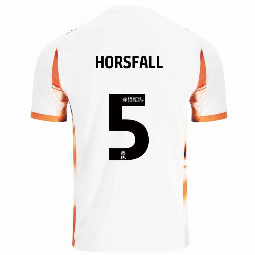 Danxen Homme Maillot Fraser Horsfall #5 Blanc Orange Noir Tenues Extérieur 2025/26 T-Shirt