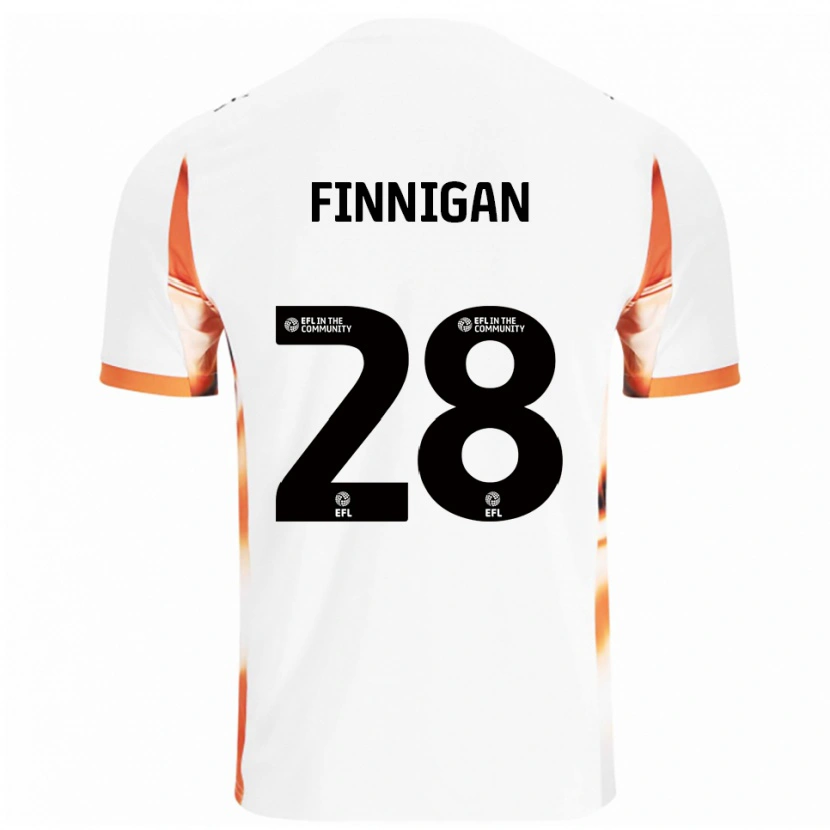 Danxen Homme Maillot Ryan Finnigan #28 Blanc Orange Noir Tenues Extérieur 2025/26 T-Shirt