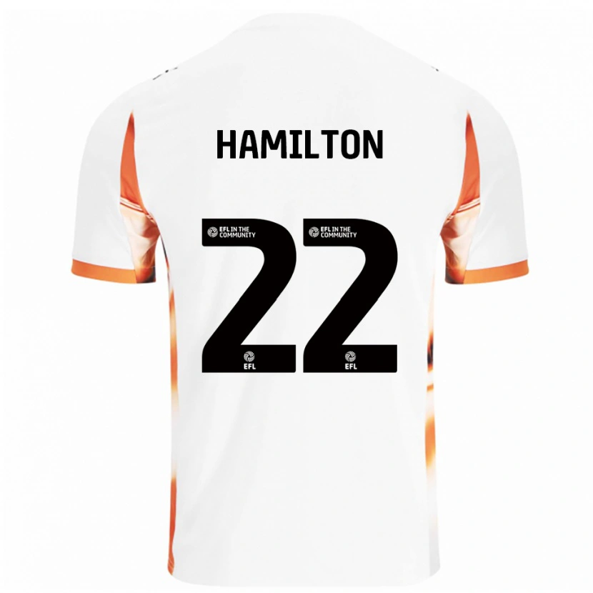 Danxen Homme Maillot Cj Hamilton #22 Blanc Orange Noir Tenues Extérieur 2025/26 T-Shirt