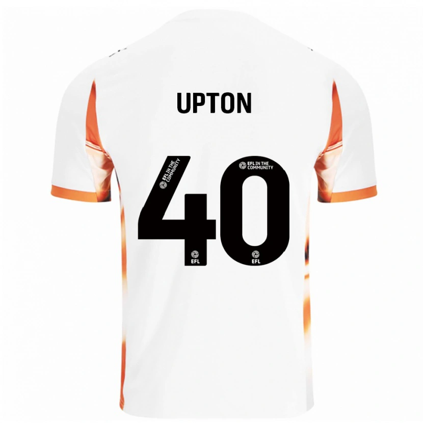Danxen Homme Maillot Theo Upton #40 Blanc Orange Noir Tenues Extérieur 2025/26 T-Shirt