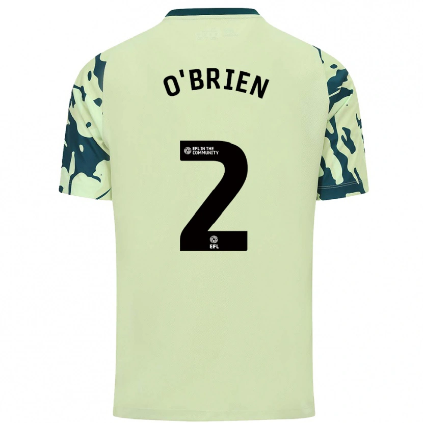Danxen Homme Maillot Charlie O'brien #2 Vert Foncé Tenues Extérieur 2025/26 T-Shirt