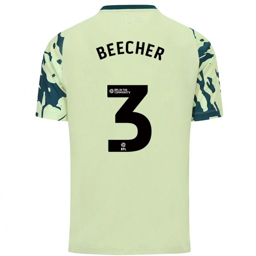 Danxen Homme Maillot Josh Beecher #3 Vert Foncé Tenues Extérieur 2025/26 T-Shirt