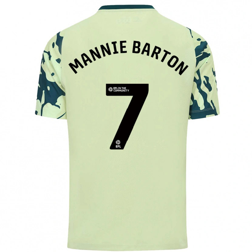 Danxen Homme Maillot Mannie Barton #7 Vert Foncé Tenues Extérieur 2025/26 T-Shirt