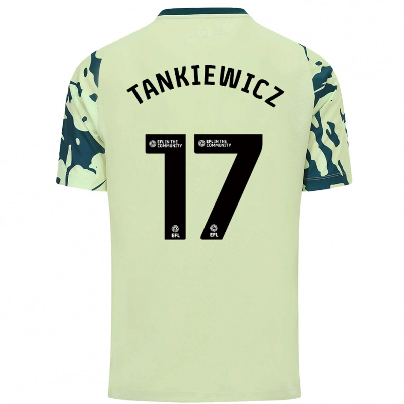 Danxen Homme Maillot Rob Tankiewicz #17 Vert Foncé Tenues Extérieur 2025/26 T-Shirt