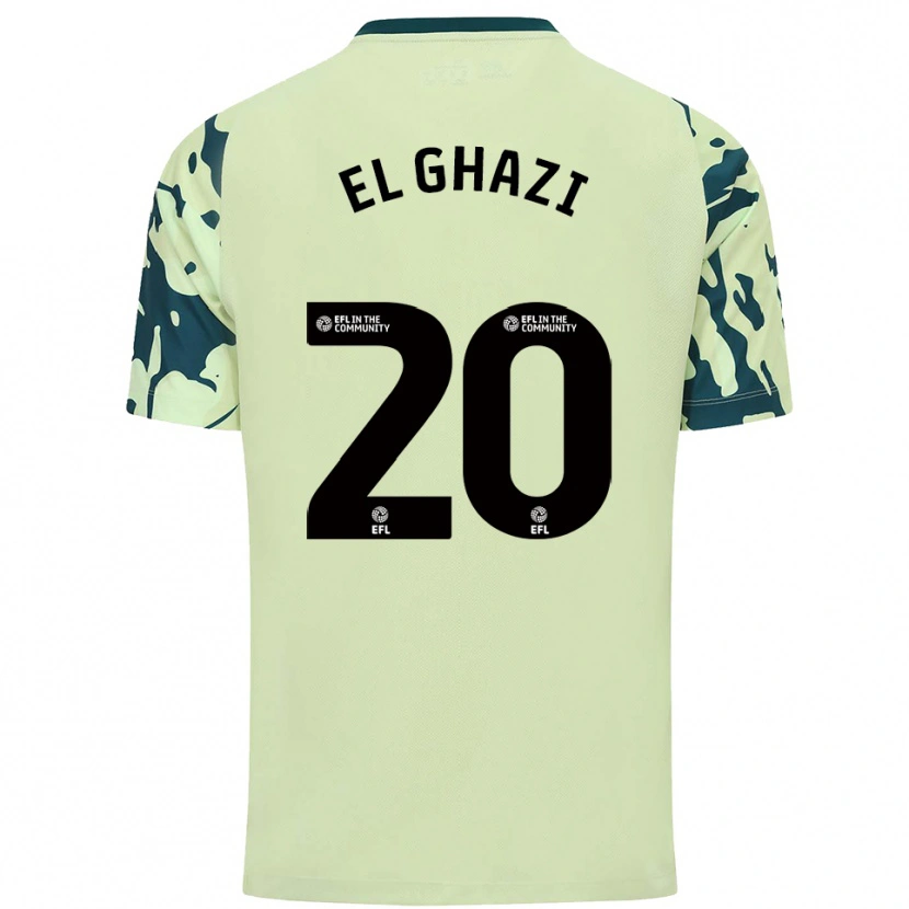 Danxen Homme Maillot Anwar El Ghazi #20 Vert Foncé Tenues Extérieur 2025/26 T-Shirt