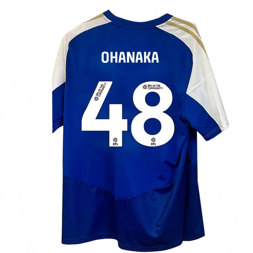 Danxen Homme Maillot Santino Ohanaka #48 Bleu Blanc Or Tenues Extérieur 2025/26 T-Shirt