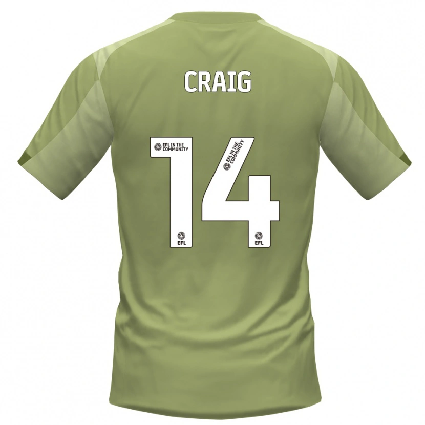 Danxen Homme Maillot Michael Craig #14 Sauge Champagne Tenues Extérieur 2025/26 T-Shirt