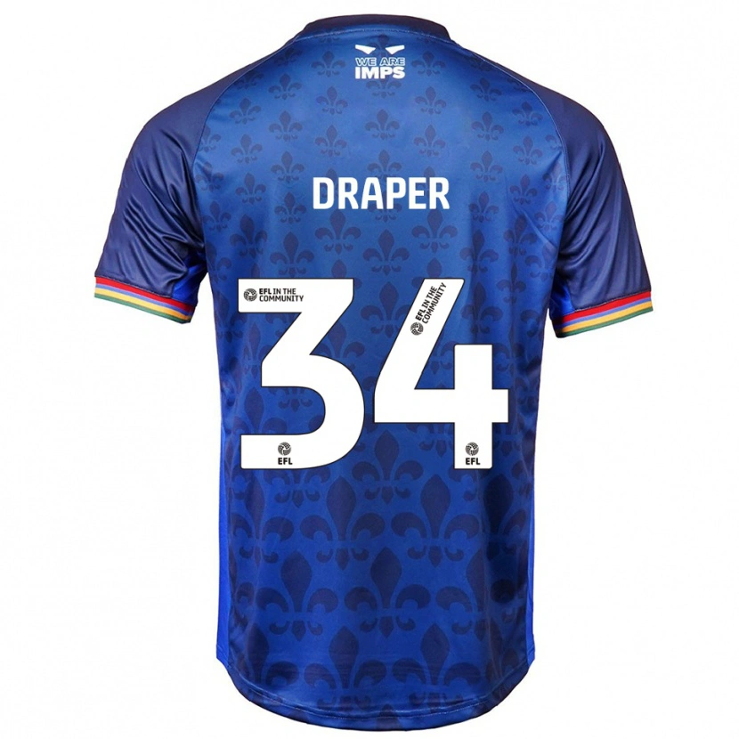 Danxen Homme Maillot Freddie Draper #34 Bleu Marine Tenues Extérieur 2025/26 T-Shirt