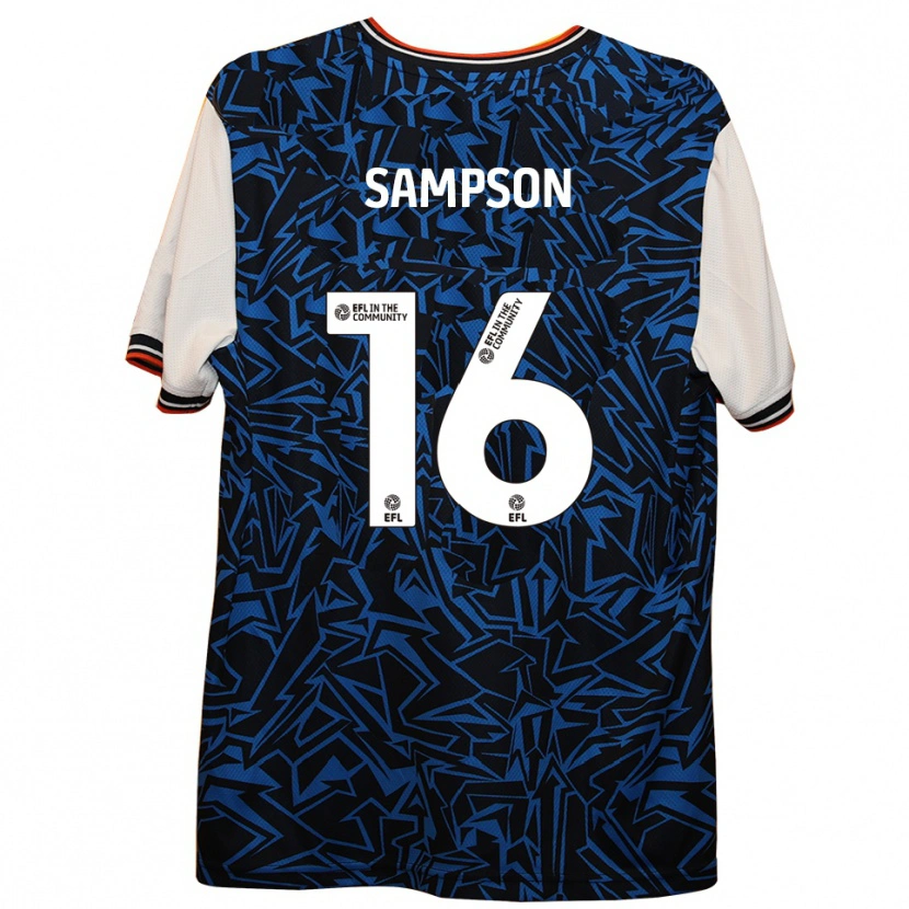 Danxen Homme Maillot Enoch Sampson #16 Bleu Noir Blanc Tenues Extérieur 2025/26 T-Shirt