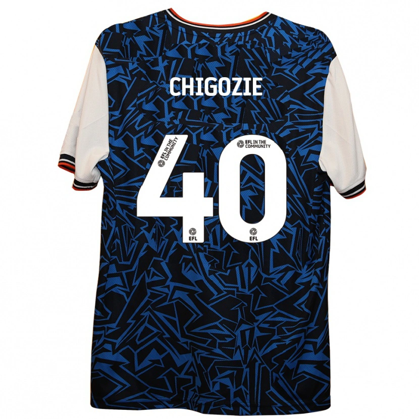 Danxen Homme Maillot Christian Chigozie #40 Bleu Noir Blanc Tenues Extérieur 2025/26 T-Shirt