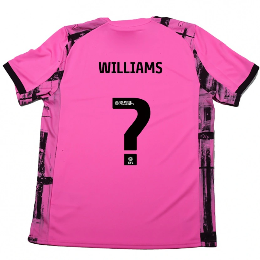 Danxen Homme Maillot Gracie Williams #0 Rose Rouge Noir Tenues Extérieur 2025/26 T-Shirt