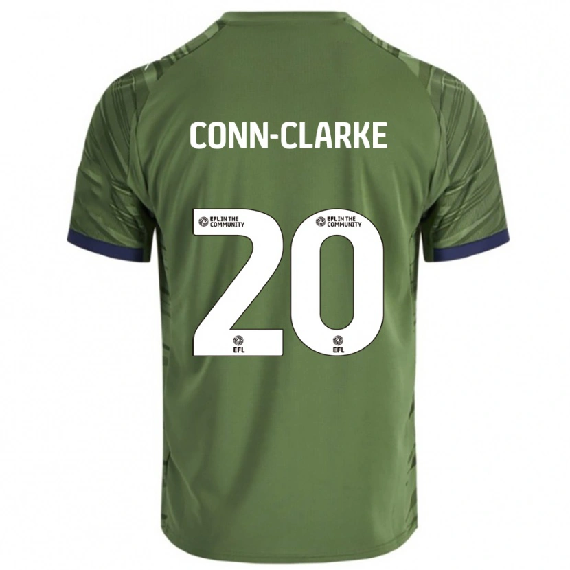 Danxen Homme Maillot Chris Conn-Clarke #20 Vert Blanc Tenues Extérieur 2025/26 T-Shirt