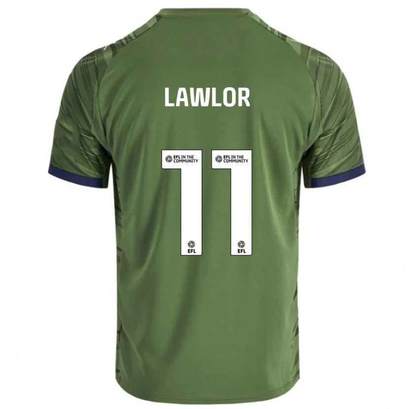 Danxen Homme Maillot Megan Lawlor #11 Vert Blanc Tenues Extérieur 2025/26 T-Shirt
