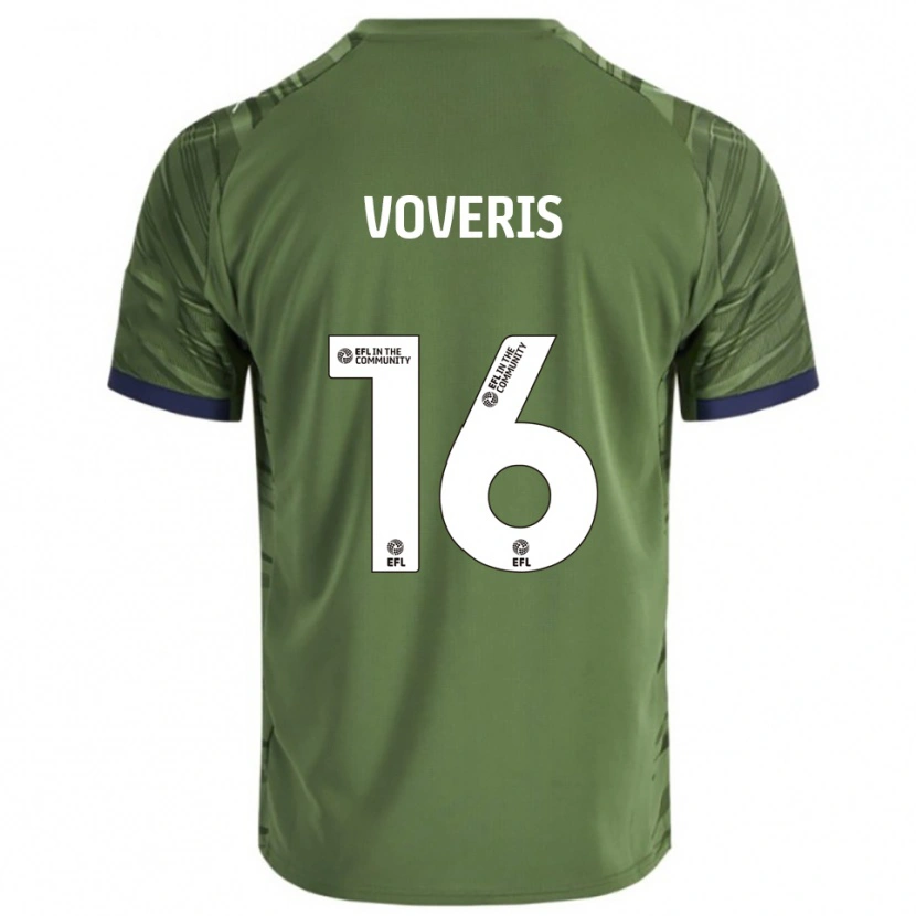 Danxen Homme Maillot Airidas Voveris #16 Vert Blanc Tenues Extérieur 2025/26 T-Shirt