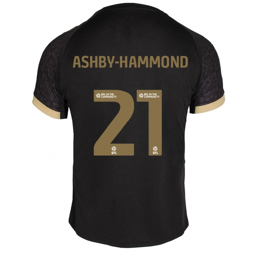 Danxen Homme Maillot Luca Ashby-Hammond #21 Noir Or Tenues Extérieur 2025/26 T-Shirt