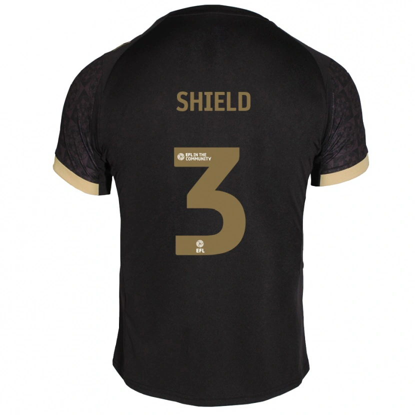 Danxen Homme Maillot Harry Shield #3 Noir Or Tenues Extérieur 2025/26 T-Shirt