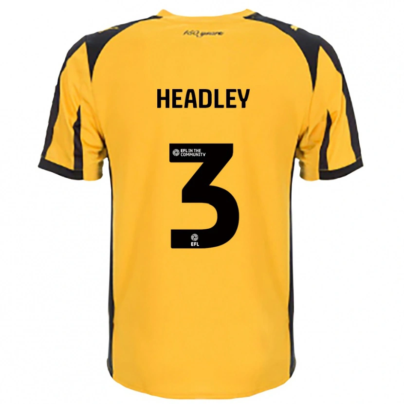 Danxen Homme Maillot Jaheim Headley #3 Orange Noir Tenues Extérieur 2025/26 T-Shirt