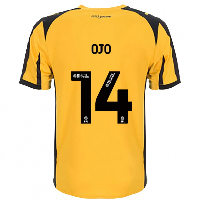 Danxen Homme Maillot Funso Ojo #14 Orange Noir Tenues Extérieur 2025/26 T-Shirt