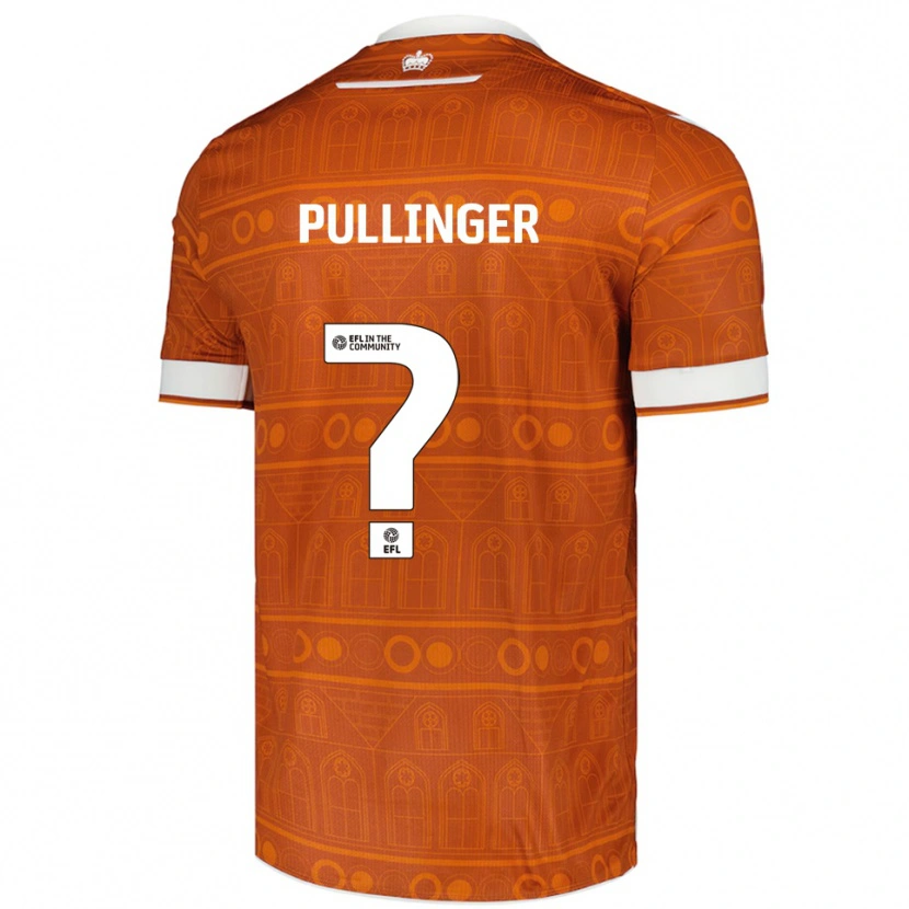 Danxen Homme Maillot Matthew Pullinger #0 Orange Blanc Tenues Extérieur 2025/26 T-Shirt