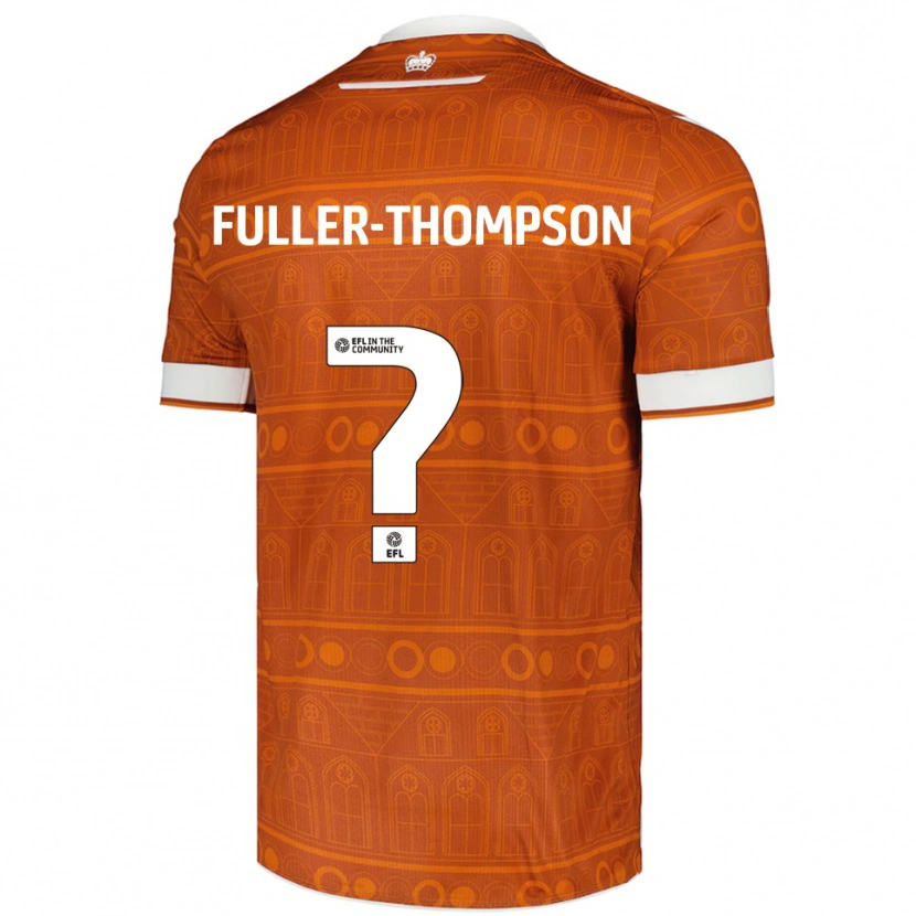 Danxen Homme Maillot Kallum Fuller-Thompson #0 Orange Blanc Tenues Extérieur 2025/26 T-Shirt
