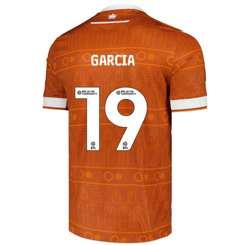 Danxen Homme Maillot Andre Garcia #19 Orange Blanc Tenues Extérieur 2025/26 T-Shirt