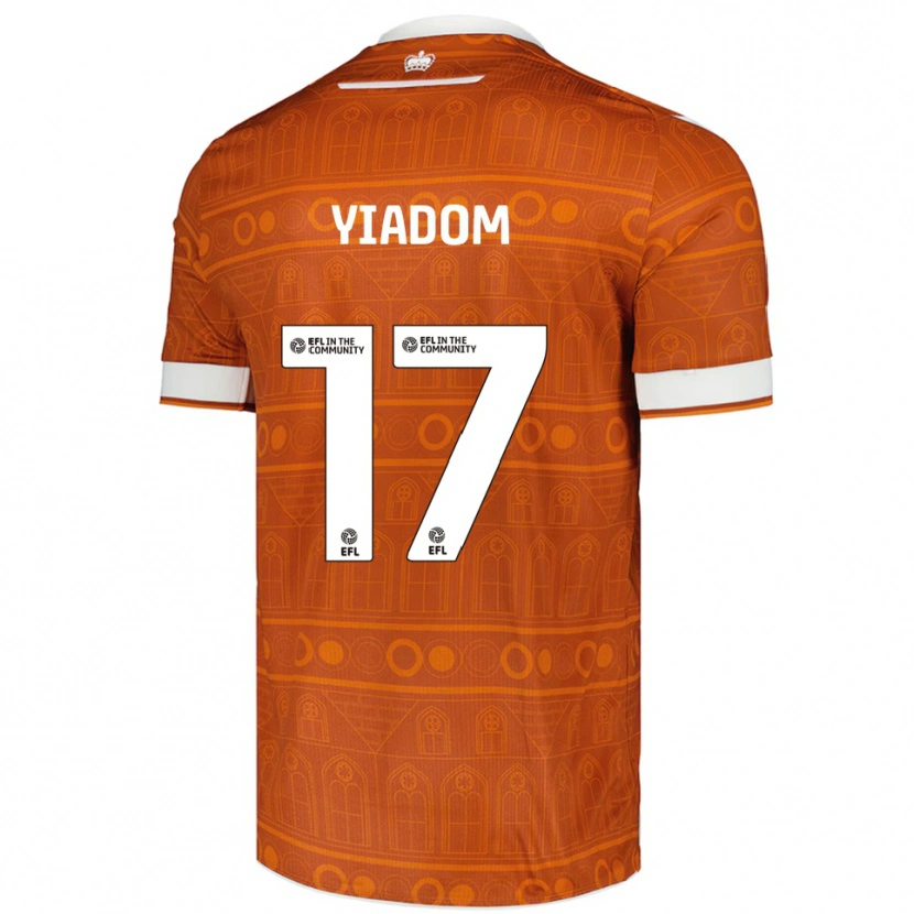 Danxen Homme Maillot Andy Yiadom #17 Orange Blanc Tenues Extérieur 2025/26 T-Shirt