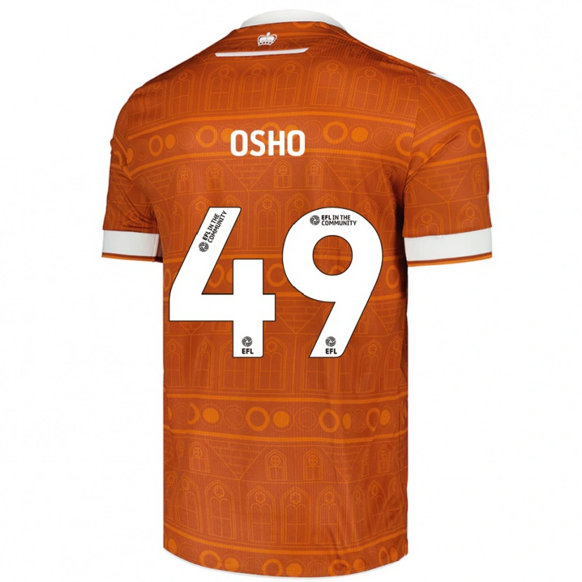 Danxen Homme Maillot Emmanuel Osho #49 Orange Blanc Tenues Extérieur 2025/26 T-Shirt