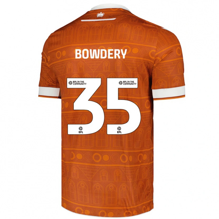 Danxen Homme Maillot Carter Bowdery #35 Orange Blanc Tenues Extérieur 2025/26 T-Shirt