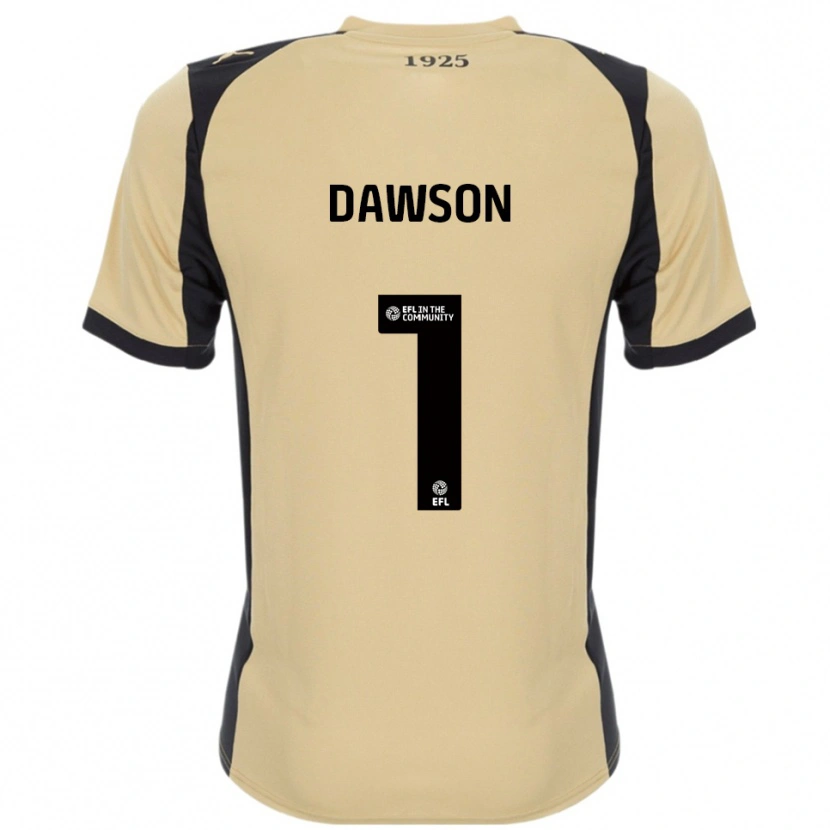 Danxen Homme Maillot Cameron Dawson #1 Or Noir Tenues Extérieur 2025/26 T-Shirt