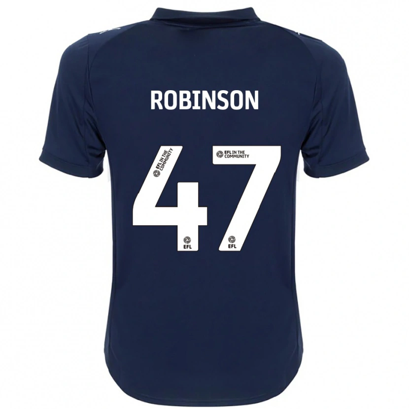 Danxen Homme Maillot Josh Robinson #47 Marine Blanc Tenues Extérieur 2025/26 T-Shirt