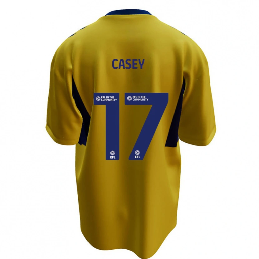 Danxen Homme Maillot Dan Casey #17 Jaune Bleu Tenues Extérieur 2025/26 T-Shirt