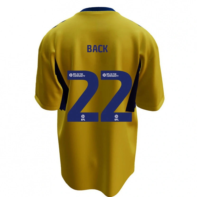 Danxen Homme Maillot Fin Back #22 Jaune Bleu Tenues Extérieur 2025/26 T-Shirt