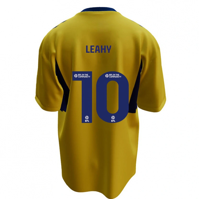 Danxen Homme Maillot Luke Leahy #10 Jaune Bleu Tenues Extérieur 2025/26 T-Shirt