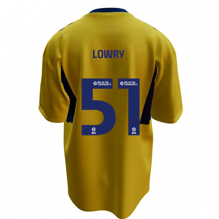 Danxen Homme Maillot Alex Lowry #51 Jaune Bleu Tenues Extérieur 2025/26 T-Shirt