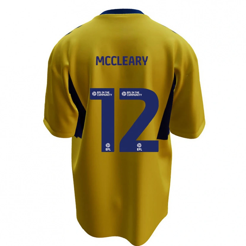 Danxen Homme Maillot Garath Mccleary #12 Jaune Bleu Tenues Extérieur 2025/26 T-Shirt