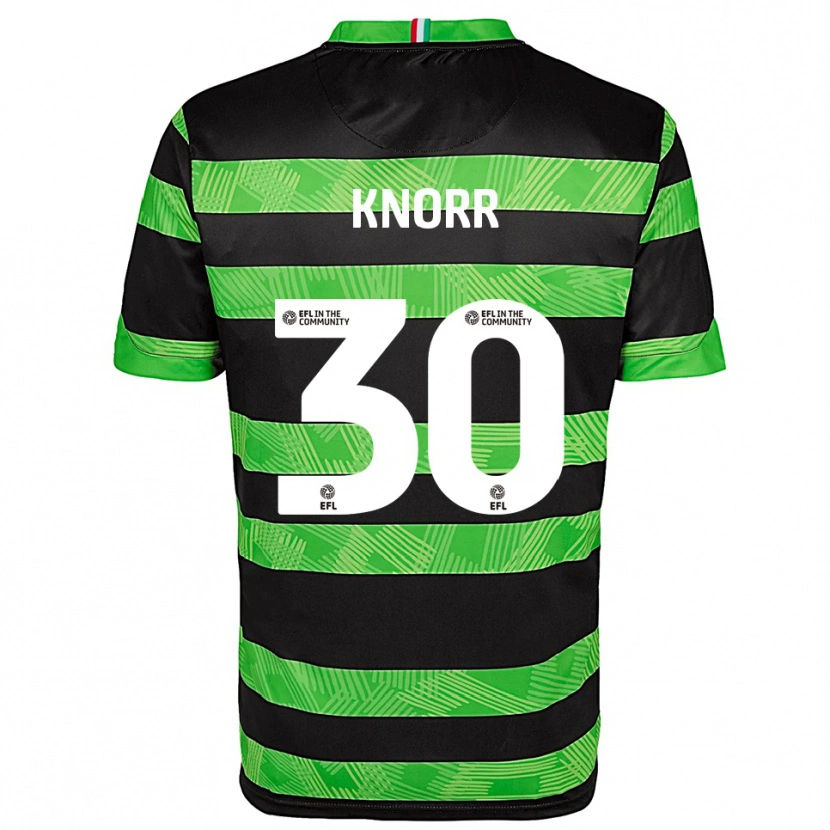 Danxen Homme Maillot Dior Knorr #30 Noir Vert Tenues Extérieur 2025/26 T-Shirt
