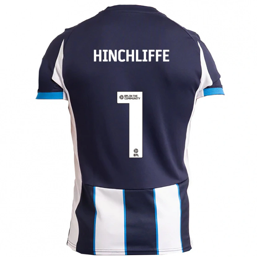 Danxen Homme Maillot Ben Hinchliffe #1 Blanc Marine Tenues Extérieur 2025/26 T-Shirt