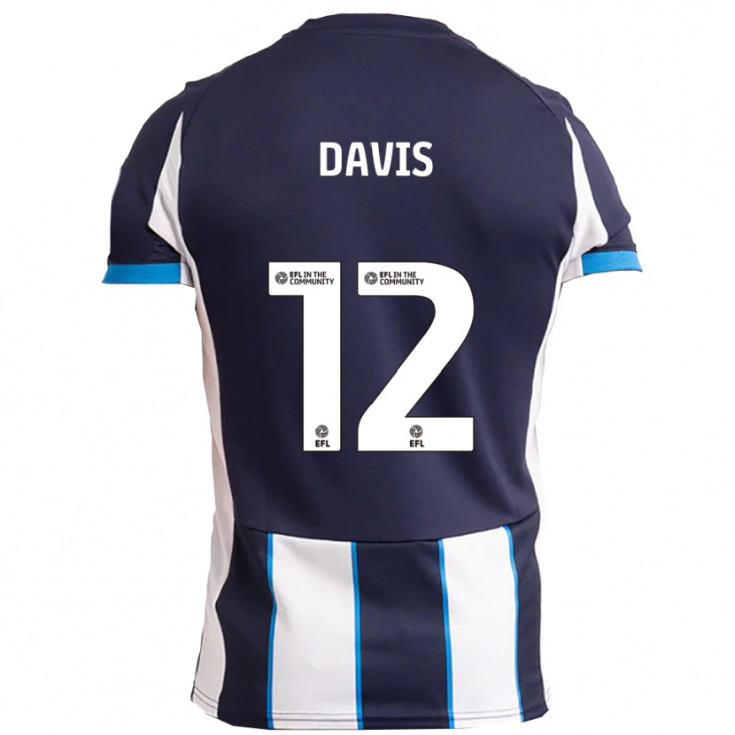 Danxen Homme Maillot Archie Davis #12 Blanc Marine Tenues Extérieur 2025/26 T-Shirt