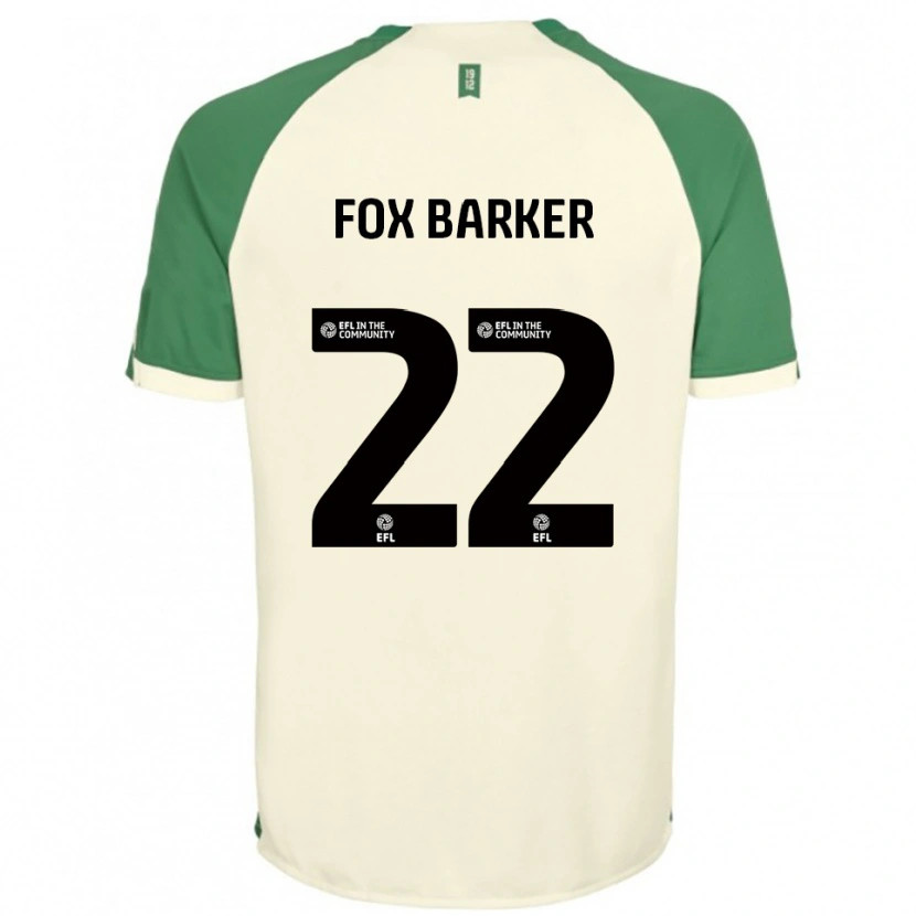 Danxen Homme Maillot Mistie Fox-Barker #22 Blanc Cassé Vert Tenues Extérieur 2025/26 T-Shirt