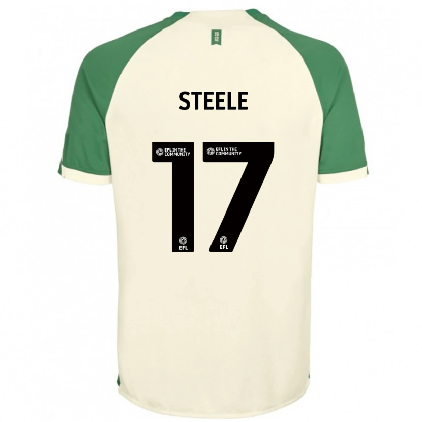 Danxen Homme Maillot Fran Steele #17 Blanc Cassé Vert Tenues Extérieur 2025/26 T-Shirt